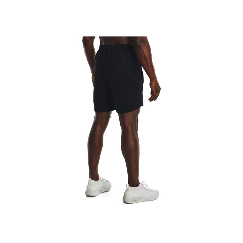 Under Armour Solid Color Logo Letter Print Straight Leg Sports Shorts Men shorts Black 1373414-001