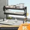Multi-Functional Kitchen Sink Organizer and Dustproof Dish Rack