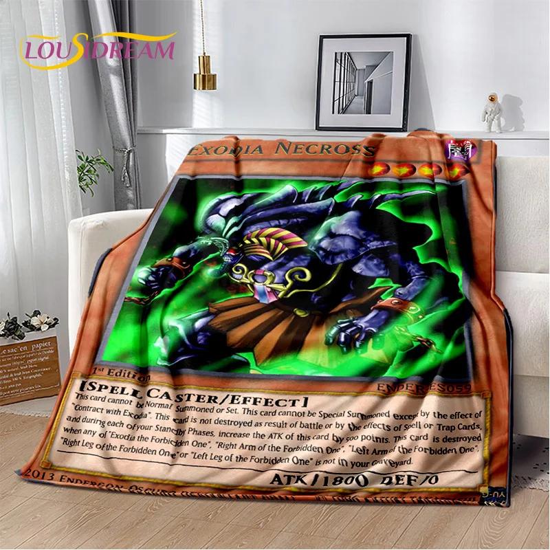 3D Monster Gold Card Cartoon Yu-Gi-Oh Anime Dack Magician Game Soft Flannel Blanket for Bed Bedroom Sofa Picnic,Outdoors Leisure