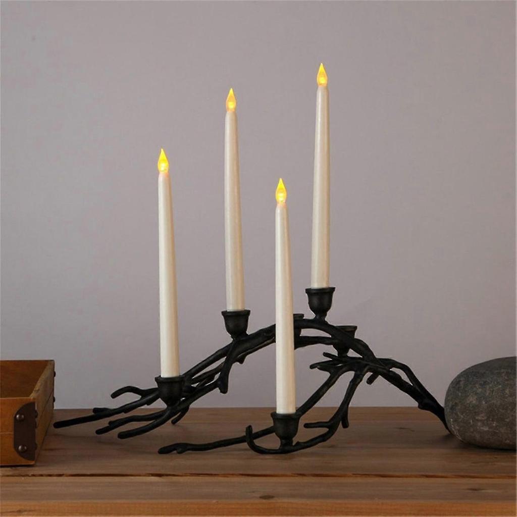 6pcs Led Candle With Remote Control Wedding/valentine's Day Table Decoration Q