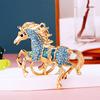 Keychain 2026 Year of Horse Key Chain Shiny Rhinestone Horse Animal Design Keychain Bag Charm Accessory