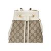 Gucci Ophidia Logo Stripe Drawstring Canvas And Leather Bucket Bag Women bags Ebony White 550621-96I3B-9794