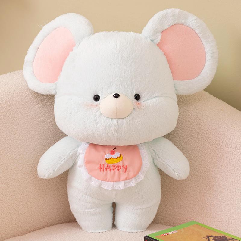 

Cute cute little mouse doll plush toy zodiac mouse doll children soothing doll birthday gift 30cm（0.2kg） синій