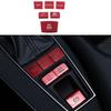 Center Console Red For Toyota Camry 2018- Gear Shift Button Sticker 6X Alloy
