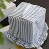 Cotton Fabric Tissue Box Cover, Lined Tissue Holder with Gathered Edge, for Bedroom Shelves in Daily Use