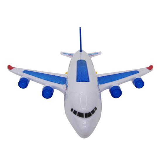 Aircraft Toy Hand-on Ability Energy-saving Kids Toy 360 Rotation Electric A380 Airplane Moving Flashing Lights Model Toy for Kids