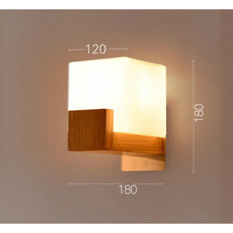 

Современный стеклянный настенный светильник бра для спальни, прикроватной тумбочки, ванной комнаты, прихожей, гостиной, деревянный фон, лампа, декоративное освещение, Япония