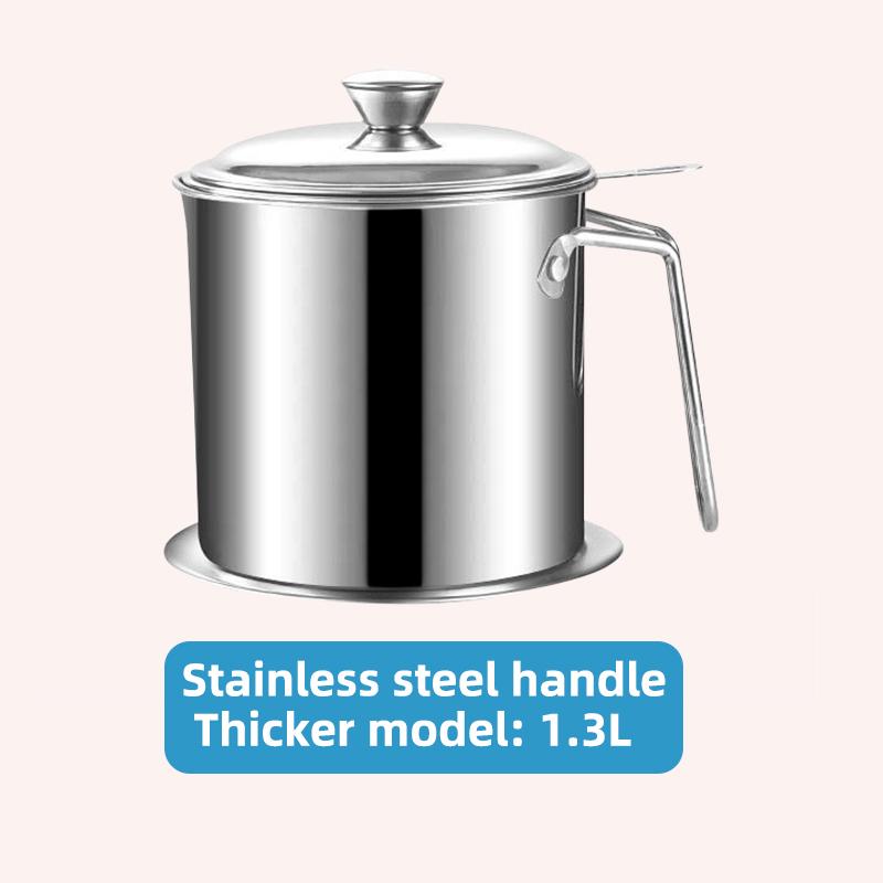 Nerezový hrnec na cezení oleje Nádoba Džbán Úložná plechovka S filtrem Hrnec na vaření oleje Pro kuchyňské domácí nářadí