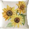 Plant and Flower Pillowcase American Pastoral Linen Pillowcase Cushion Cover Home Sofa Car