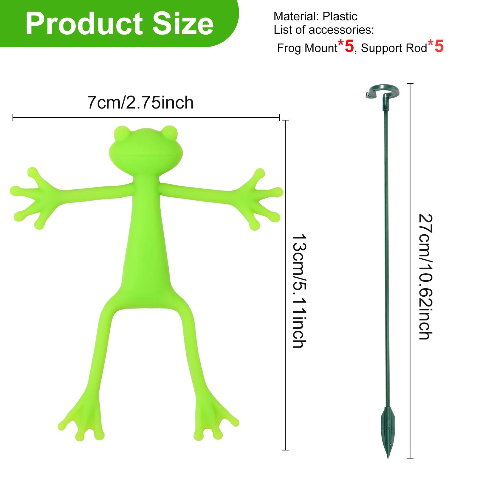

10Pcs Plant Supports Stakes Frog Decoration Clip Plastic Flower Stand Sticks Gardening Bonsai Fixing Tool Climbing Plants Holder