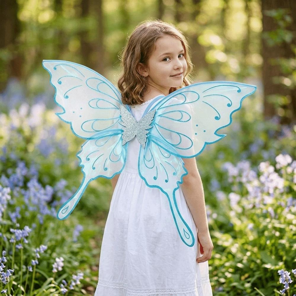Lightweight Butterfly Fairy Wings Back Attachment Sparkling Butterfly Costume Wings Adjustable Sparkling Angel Wings Women Girls