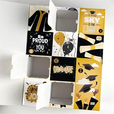 12 Tage bis zum Abschluss Countdown Kalender Einzigartiger 12-Tage-Überraschungs-Geschenkbox für Haus Wohnzimmer Schlafzimmer