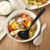Thickened Long Handle Disposable Plastic Soup Spoon with Colander Design for Takeaway