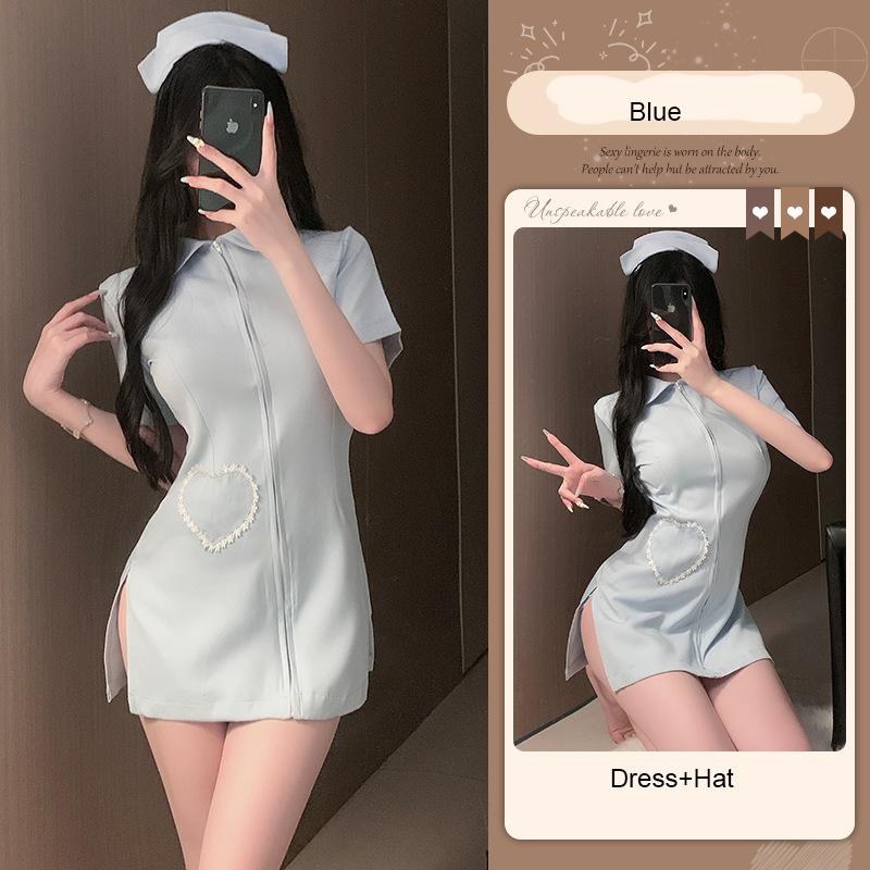 Japanese Nurse Uniform Halloween Cosplay Costume Women Sexy Lingerie Nightdress Maid Role Play Outfit Sweet Nurse Suit Nightwear