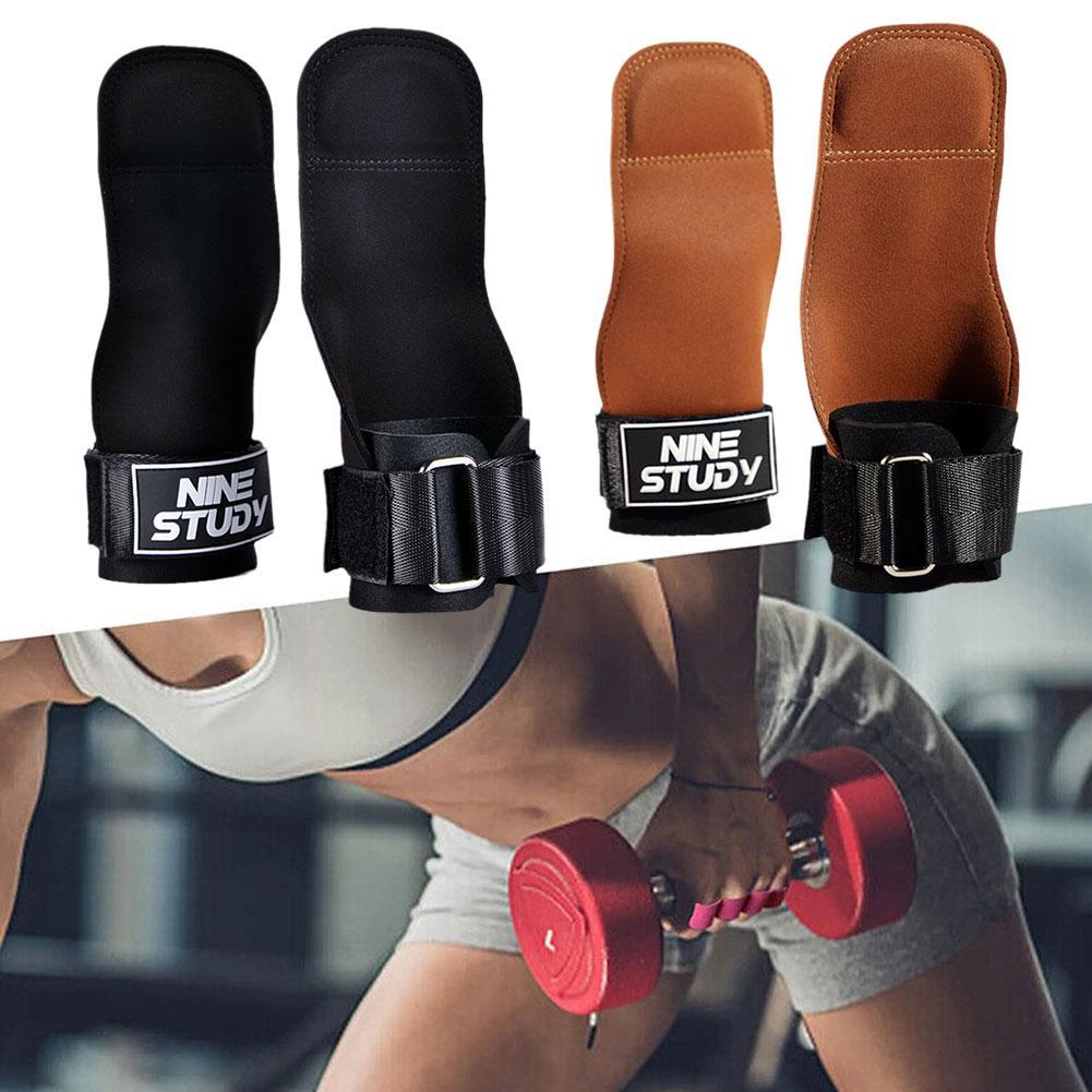 Gym Gloves Grips Anti-Skid Wrist Straps Protector for Weightlifting Support Bench Press Pull-up Fitness Gloves Palm Protection