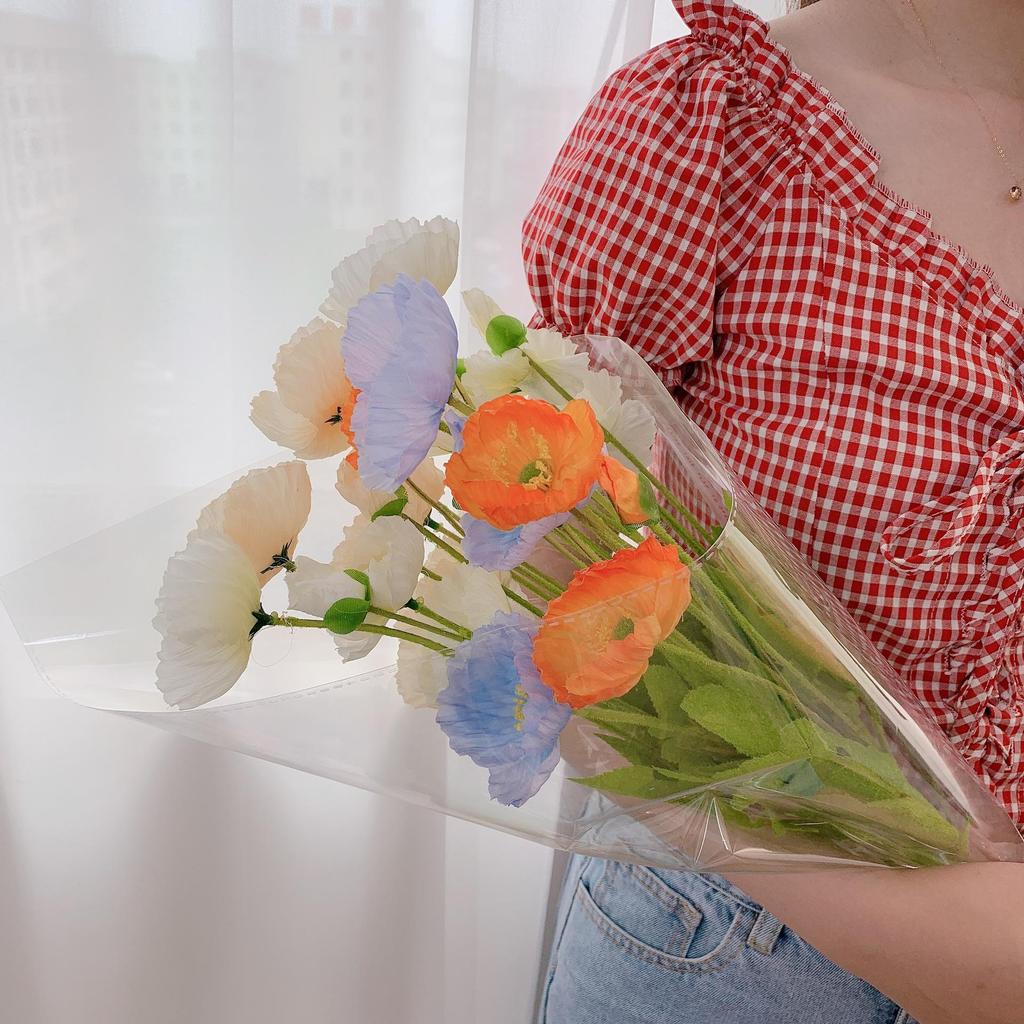 Korean Artificial Corn Poppy Bouquet - Room Decor & Photo Props