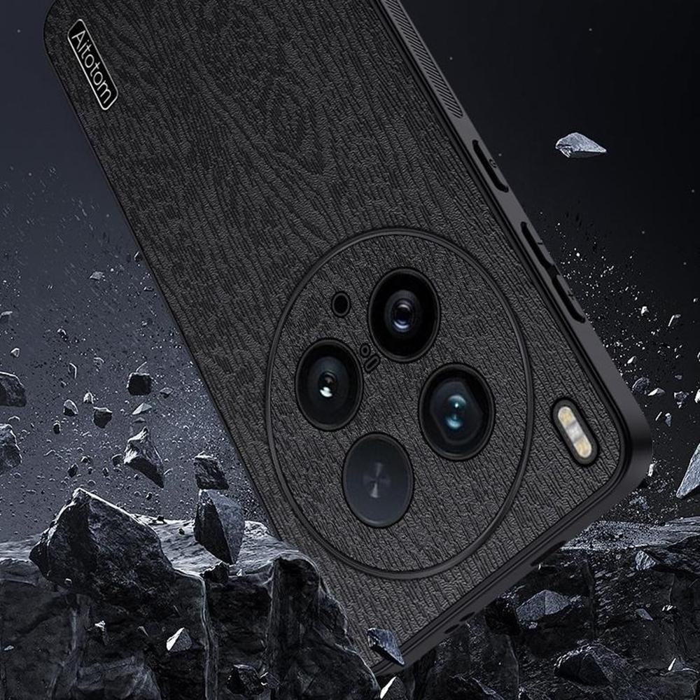 For vivo X200 Ultra 5G Case Wood Texture PU Leather Coated PC TPU Phone Cover