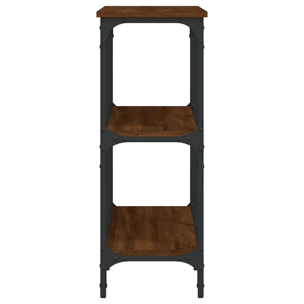 Console Table Brown Oak Effect 100x29x75 cm Particleboard
