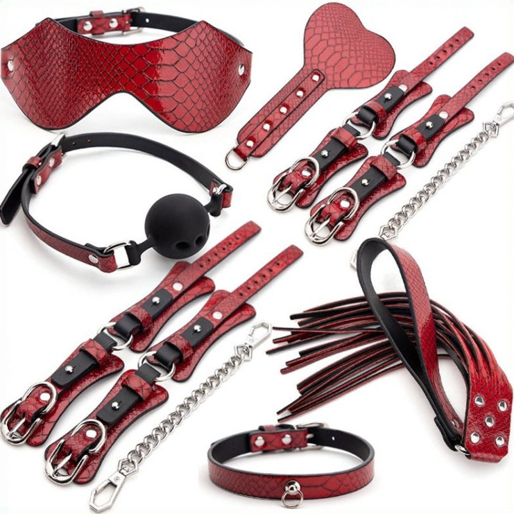Kit BDSM 7 Pièces Caïman Rouge - Generique - Kit SM