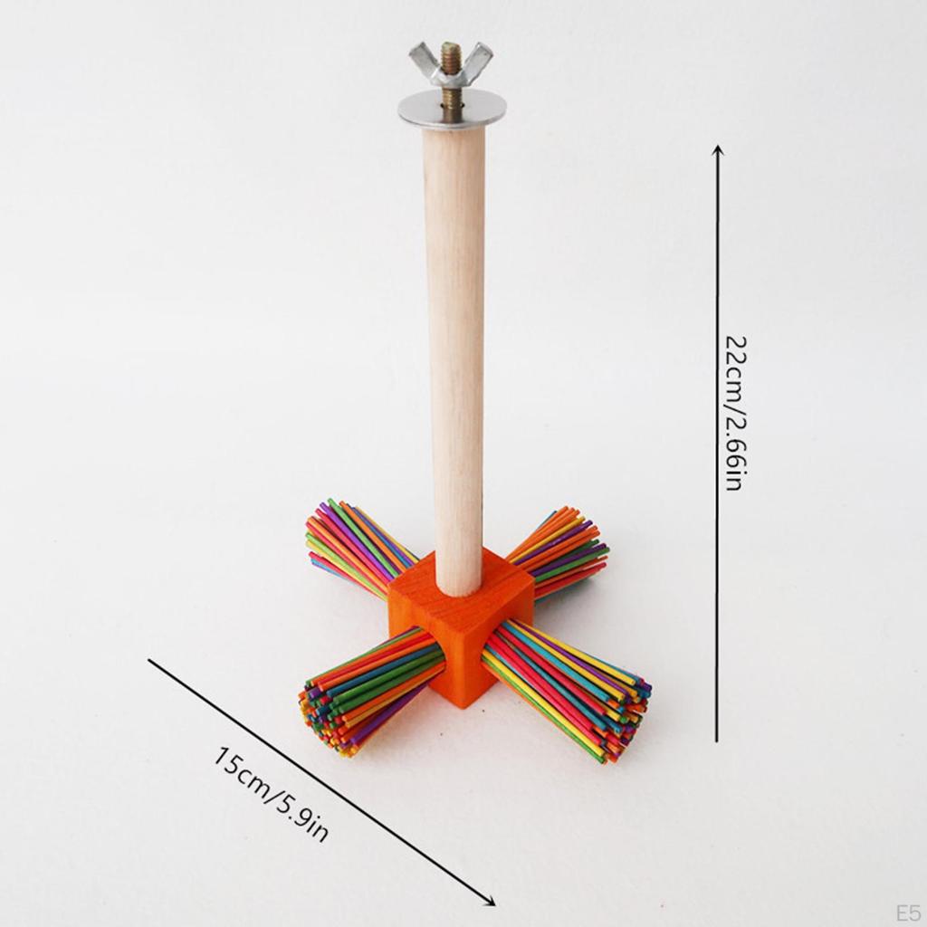 Birds Parrot Perch Bird Stands Wood Climbing Branches Station Pole Tabletop for Lovebirds