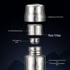 Pure Titanium Tea Infuser Bottle with Magnetic Double Lid