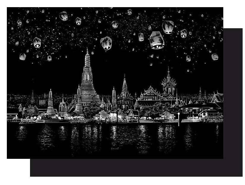 Magiczna zdrapka  chengmail miasto lampionów 40x28cm