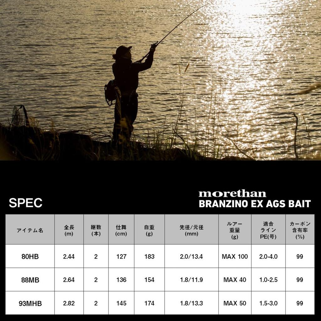 Daiwa Baitcasting Seabass Rod MORETHAN BRANZINO EX AGS 93MHB
