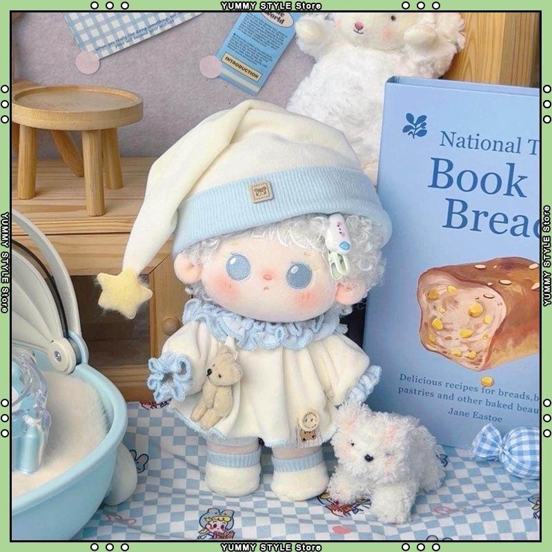 For 20cm Cotton Doll Sleepwear Set Super Cute Costume Changeable Doll Clothes Dollwear Unisex Kids' Playtime Accessory