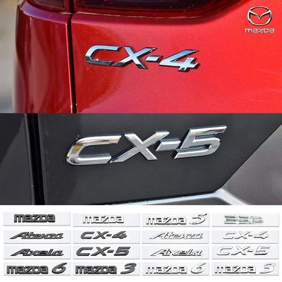 ABS Auto Srebrne Chromowane Akcesoria Zewnętrzne Do Mazda 3 5 6 8 Samochód Tylna Klapa Bagażnika Litery Alfabet Oznakowanie Odznaka Emblemat Logo Naklejka