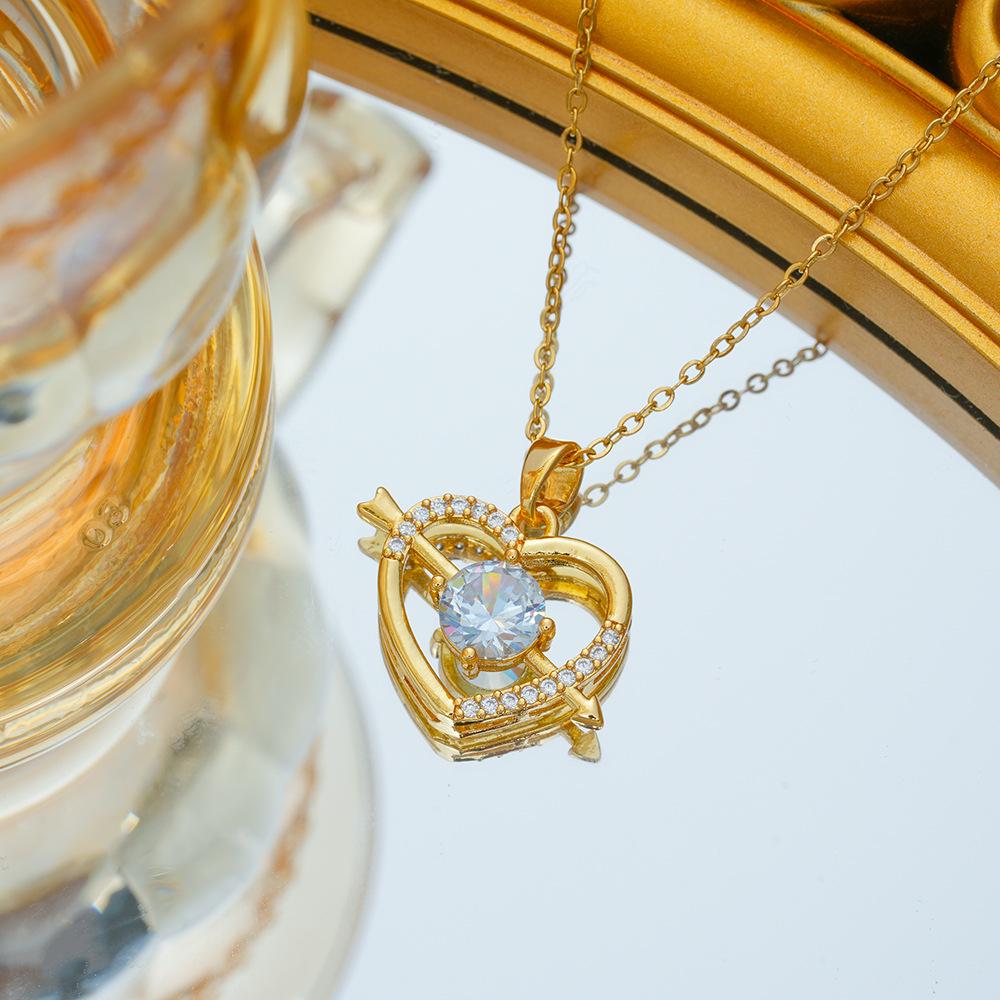 

Titanium Steel Heart Necklace - Non-Fading, Elegant & Trendy Clavicle Chain Jewelry