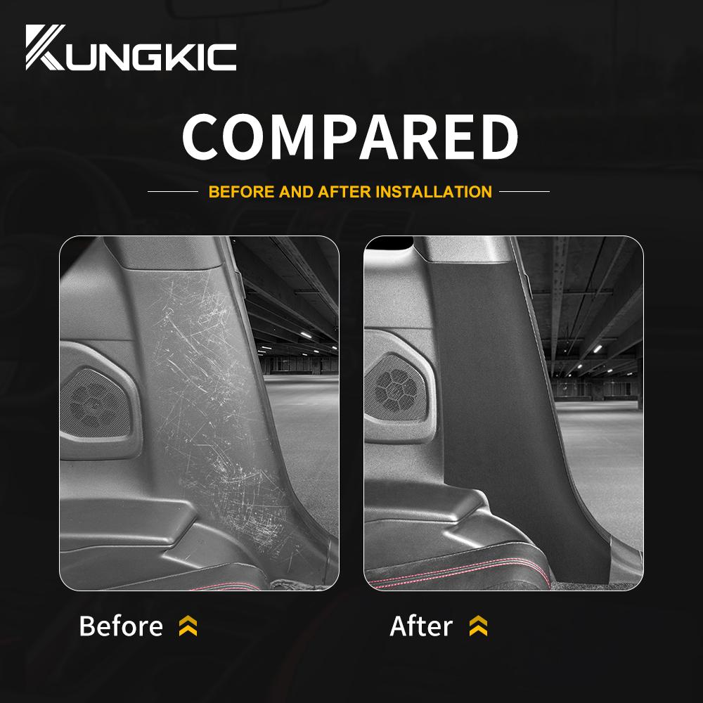 KUNGKIC For Subaru BRZ Toyota GR86 2025 2025 2025 2025 2025 LHD RHD Suede B-pillar Sticker Pad Protect Interior Trim Accessories