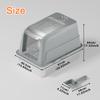 KEMORELA Enclosed Stainless Steel Cat Litter Box with Lid and Scoop, High-Sided Metal Kitty Leak-Proof Tray for Small Big Cats