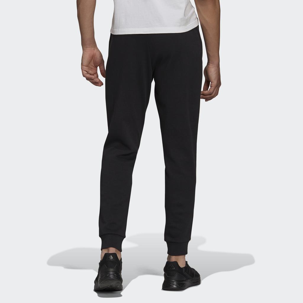 Adidas Logo Embroidered Cuffed Knit Track Pants Men Bottoms Black HB5083