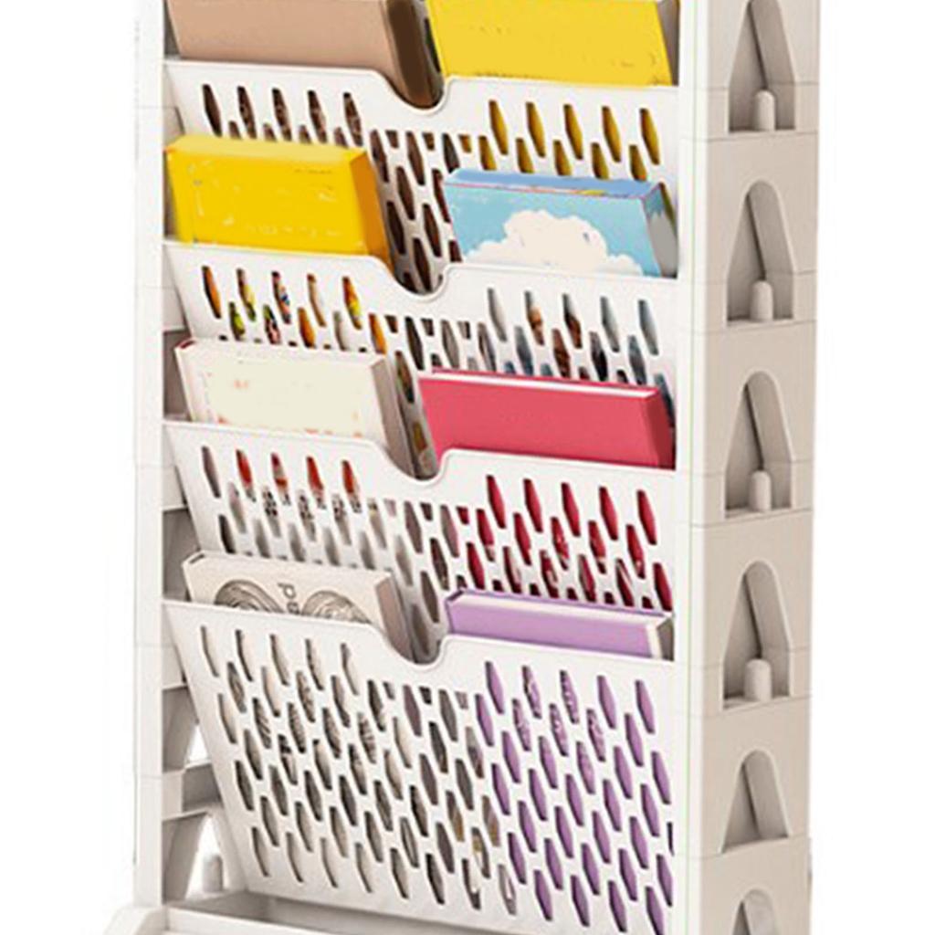 Bookshelf Multipurpose Simple Style Large Capacity Single Row Space Saving Multilayer Book Storage