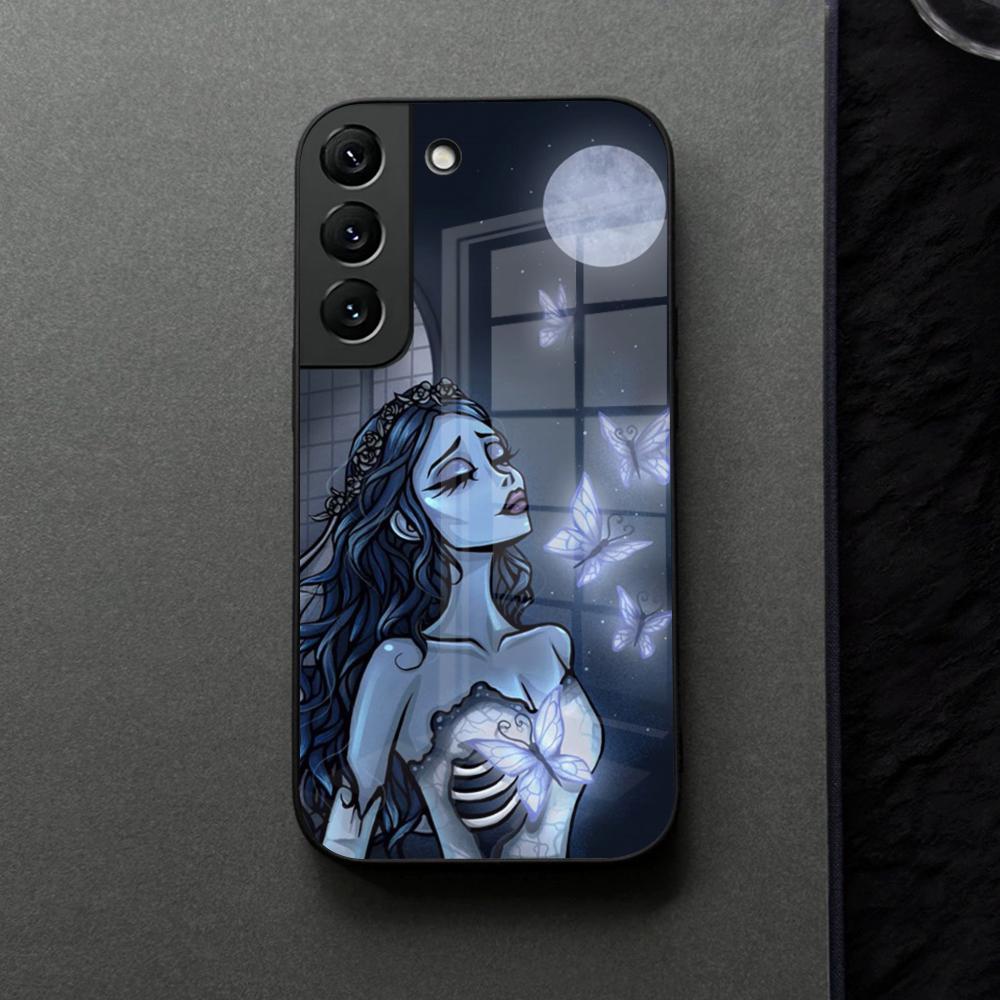 Corpse Bride Phone Case Glass For Samsung Galaxy S21 S25 S22 S20 S24 S23 Ultra Fe Plus A16 A34 A54 A24 Coque