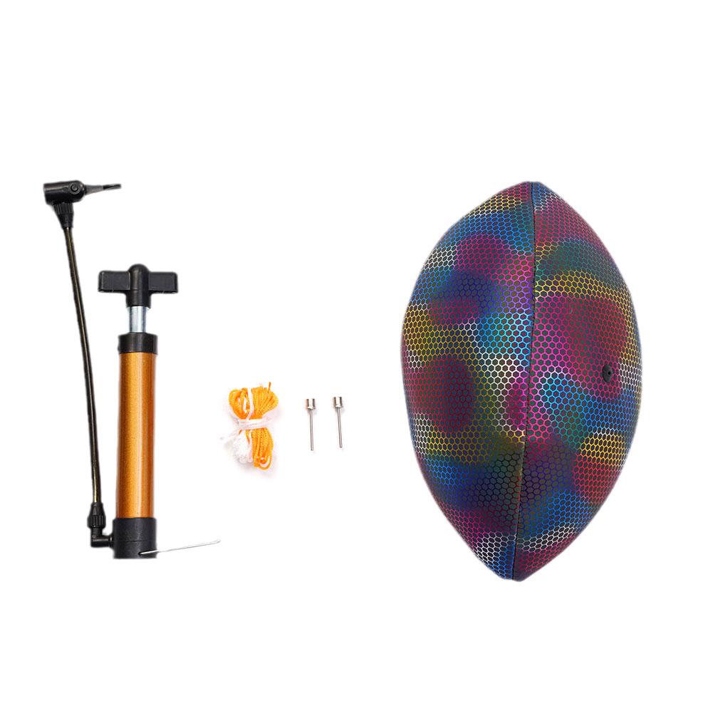 

1 комплект светящегося тренировочного мяча для регби, светящегося светоотражающего безопасного тренировочного мяча для регби, отличные подарки для американского футбола