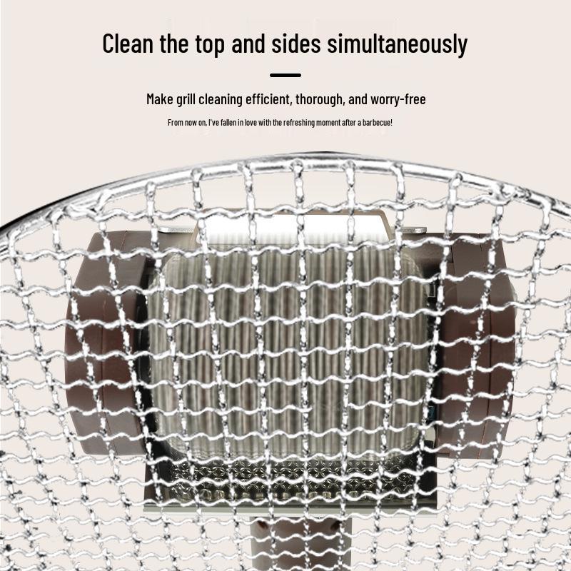 Rechargeable Stainless Steel Electric BBQ Grill Cleaner Brush