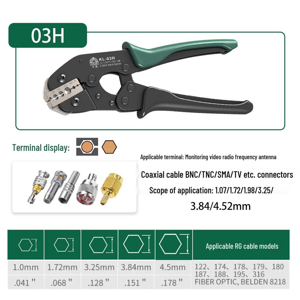 6.5" Mini Crimping Tool for Tubular Terminals and MC4 Connectors