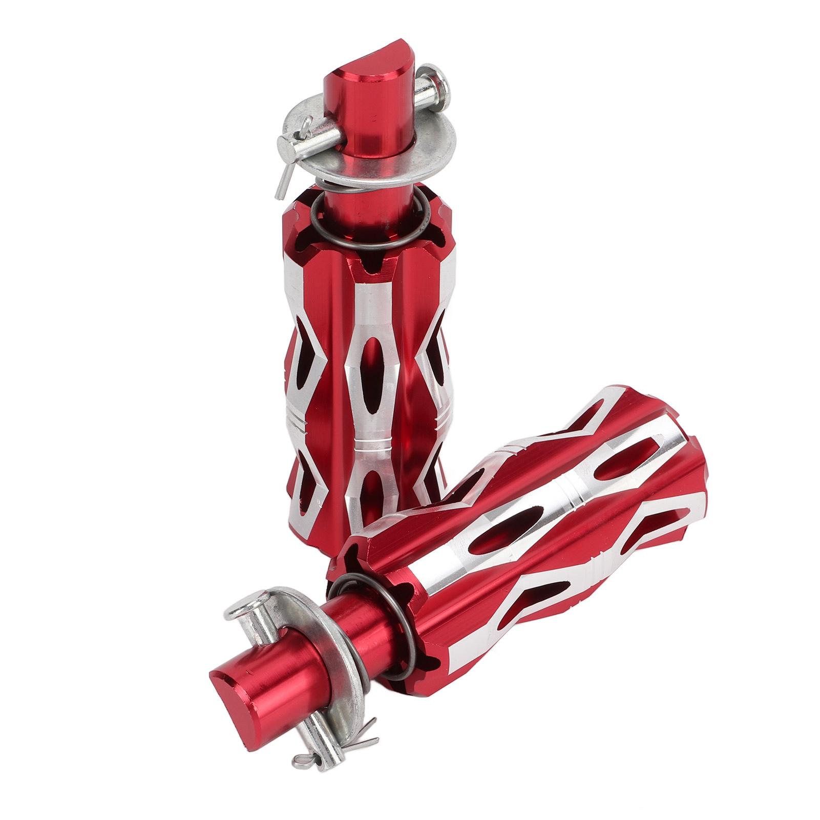 CNC Motorcycle Rear Foot Pegs Pedal Aluminum Alloy Rearset Footrests for MotorcycleRed
