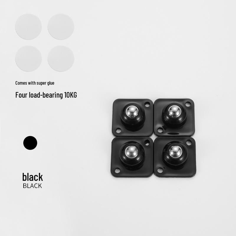 Universal Silent Swivel Chair Caster – Small Adhesive Roller Wheels