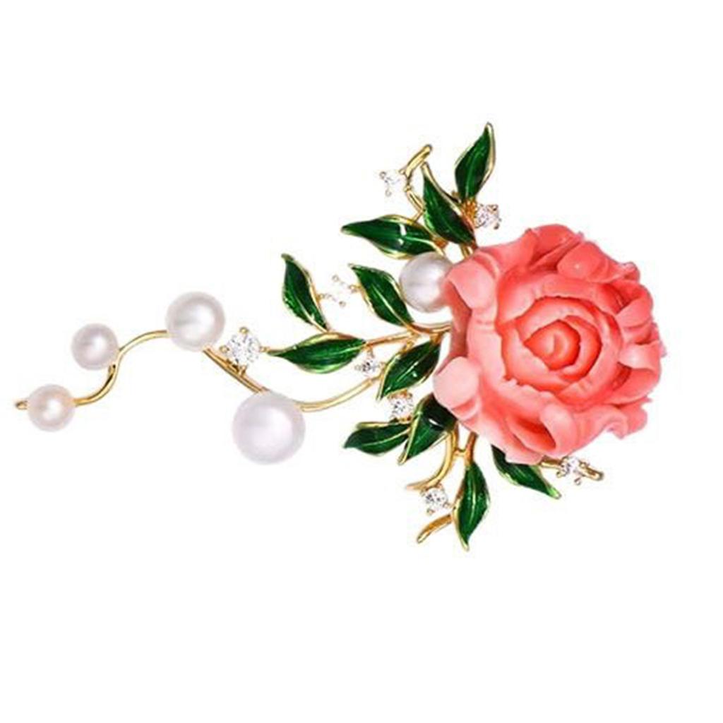 Stylish Pearls Flower Lapel Pin Chic Brooch Accessory Delicate Flower Lapel Pin Ornament for Fashionable Individuals