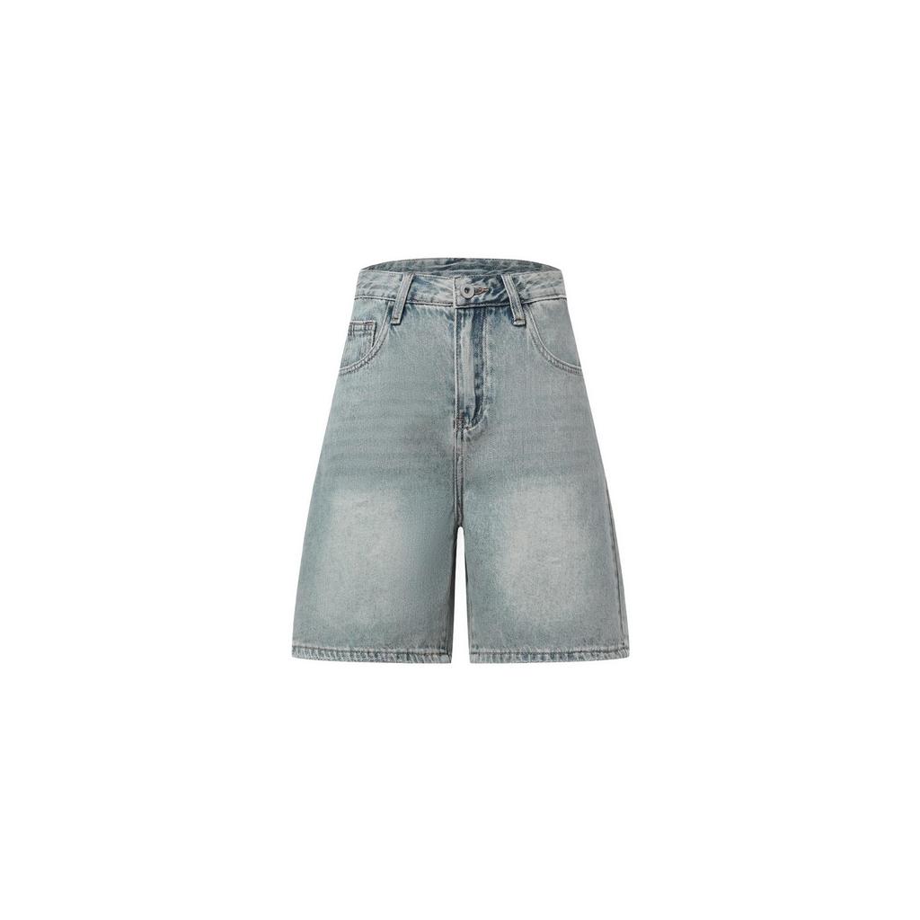 Women's High-Waist Retro Denim Shorts - 2025 Summer A-Line Wide-Leg Elegance