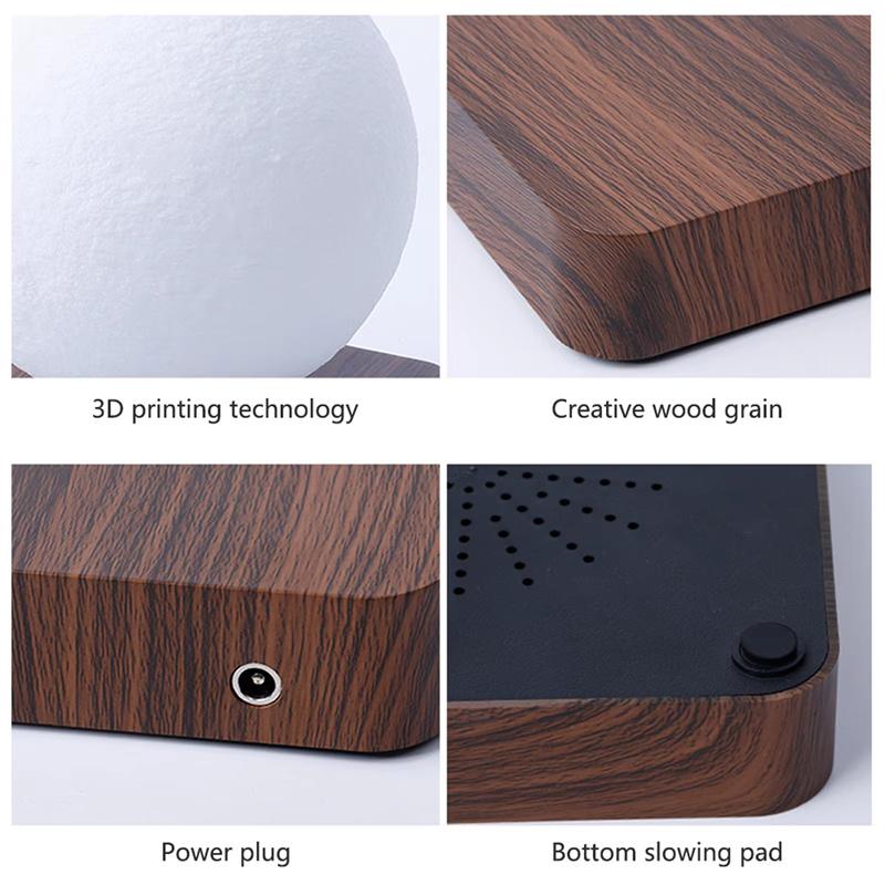 Magnetic Levitating Moon Lamp with Remote Control Levit Floating 16-Color Moon LED Smart Desk Lamp Office Home Decor