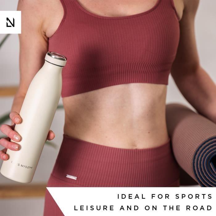 Gourde d'eau - lars nysøm - 500ml - acier inoxydable - isolée sous vide - buttercream