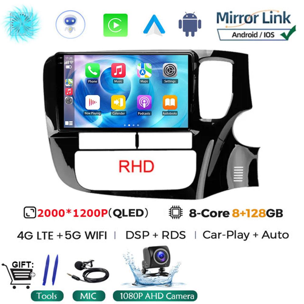 9 Inch Android 14 For Mitsubishi Outlander 3 GF0W GG0W RHD 2012 - 2018 Car Radio Autoradio Navigation GPS ADAS SWC Multimedia 4G