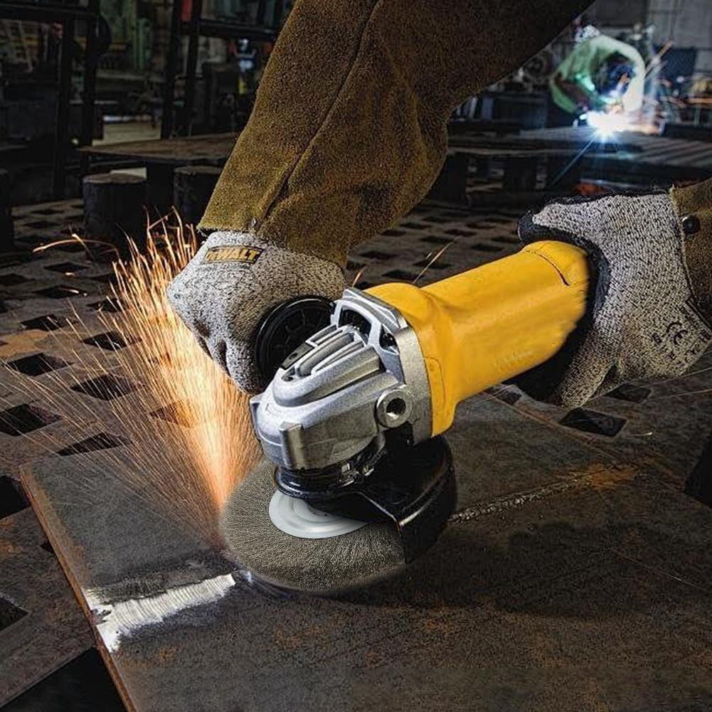 1-3PCS Crimped Wire Wheel Brush 125mm Stainless Steel Wire Brush Derusting Crimped Wheel Drill Brush Polishing Rust Removal Tool