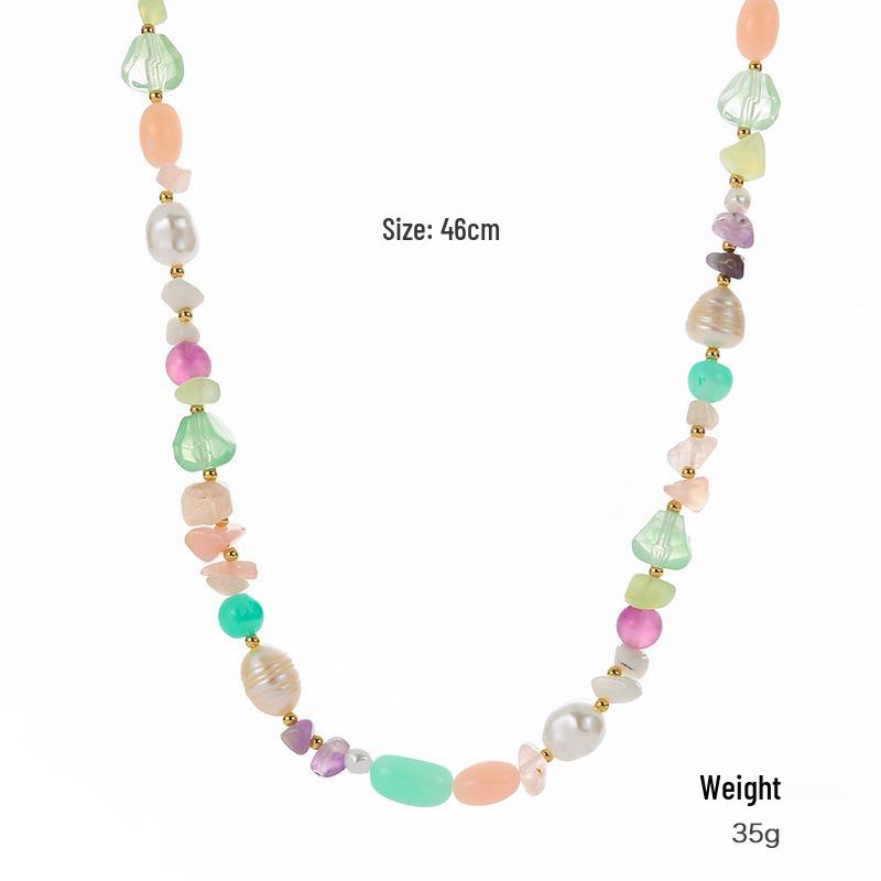 Kenjie Double Layer Beaded Necklace Set - Women's Designer European & American Style