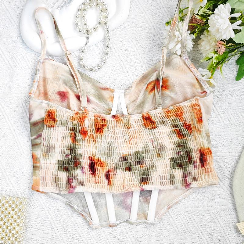 Ladies' Summer Sexy Corset Fashionable Printed Camisole Vest Summer Women's Streetwear Women's Tank Tops