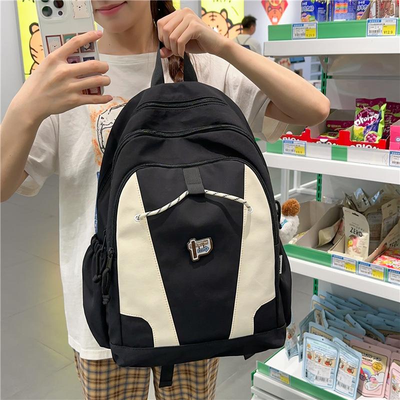 Schoolbag American retro campus schoolbag junior high school girl high school student backpack male tide large capacity travel light backpack
