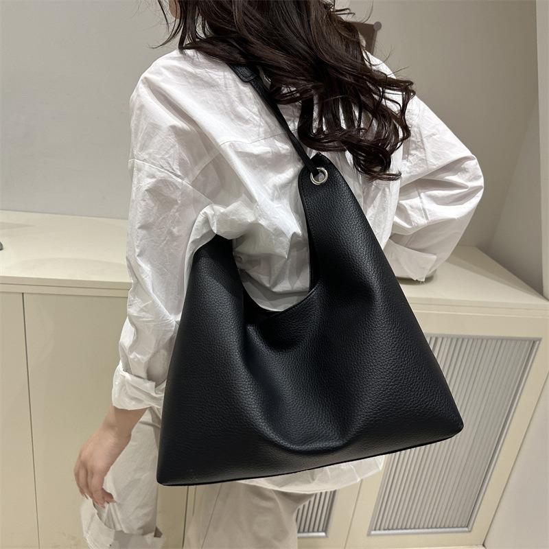 Summer retro commuter bag large-capacity bag women's new popular shoulder bag tote bag bucket bag